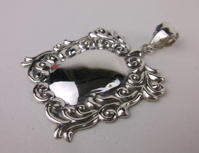 Stunning Large Sterling Silver Ornate Pendant (1 of 1)