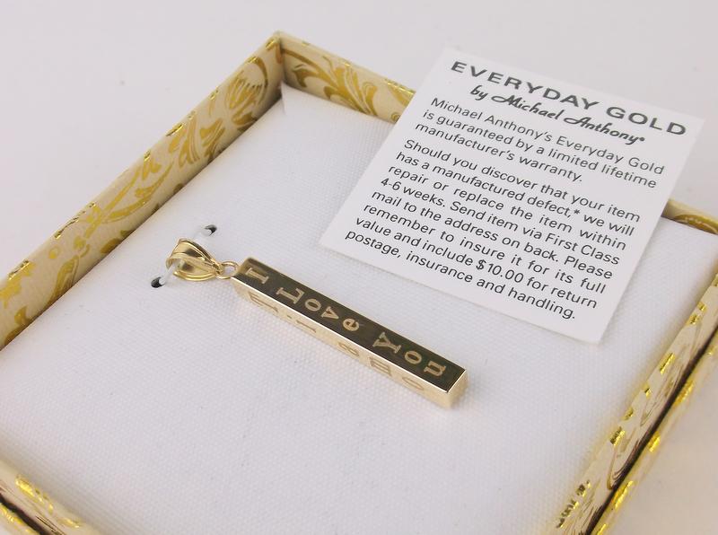 New Boxed Michael Anthony 10kt Gold LOVE Pendant (1 of 3)