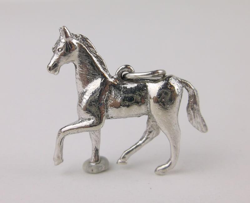 Stunning 14kt White Gold Horse Pendant Heavy 5.2g (1 of 3)
