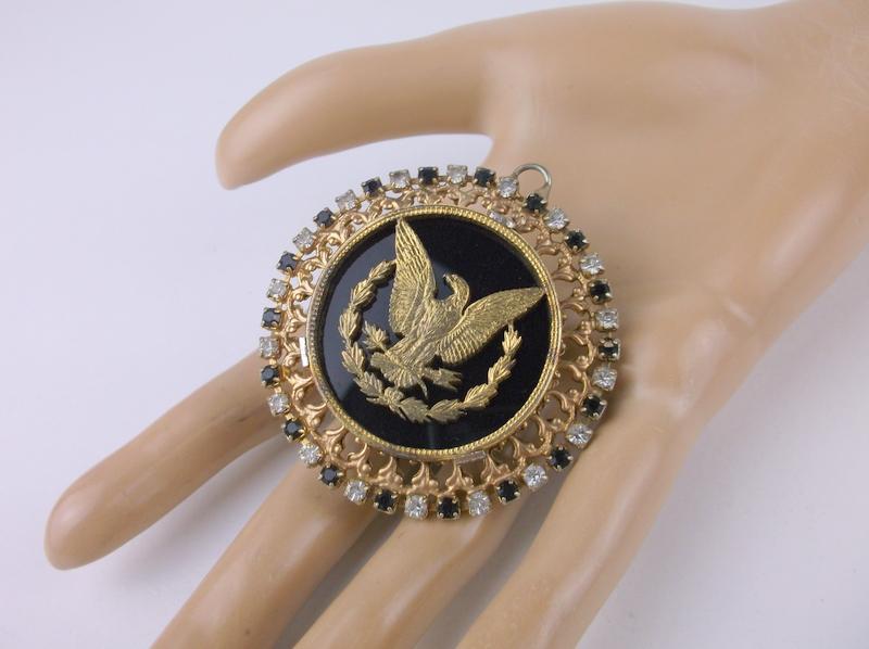 Stunning Antique Silver Dollar Pendant Large: excellent condition