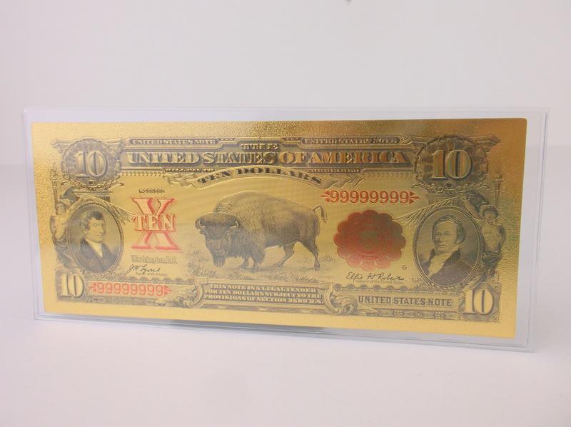 24kt Gold US $10 Ten Dollar Bill (1 of 3)