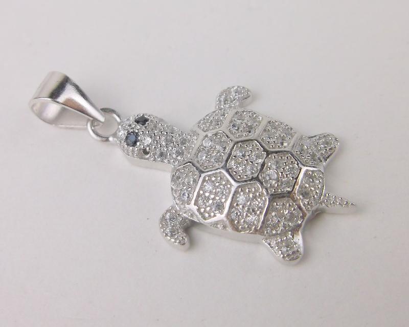 New Sterling Silver Turtle Pendant (1 of 1)