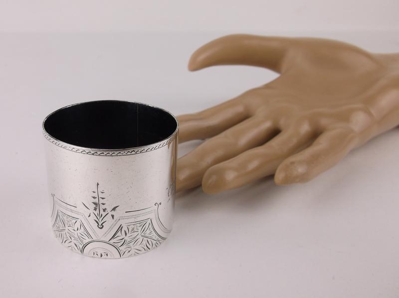 1800s Art Nouveau Sterling Napkin Ring Heavy (1 of 5)