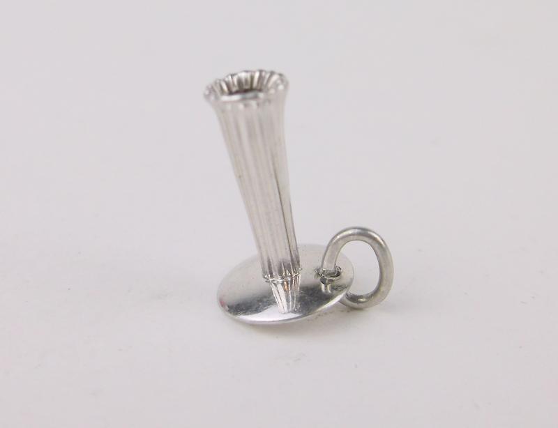 Stunning Antique Sterling Silver Flower Vase Charm (1 of 1)