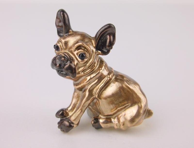 Stunning Enameled Rhinestone Dog Brooch (1 of 1)