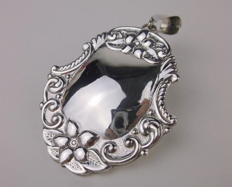 Stunning Large Sterling Silver Plumeria Pendant (1 of 2)