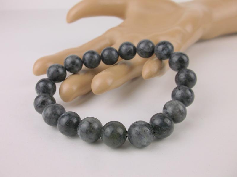 New Healing Genuine Black Labradorite Bracelet Large: new condition