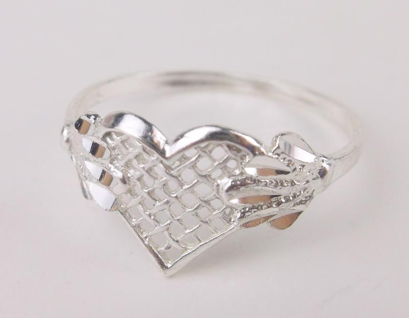 New Sterling Silver Heart Ring Size 12 (1 of 1)