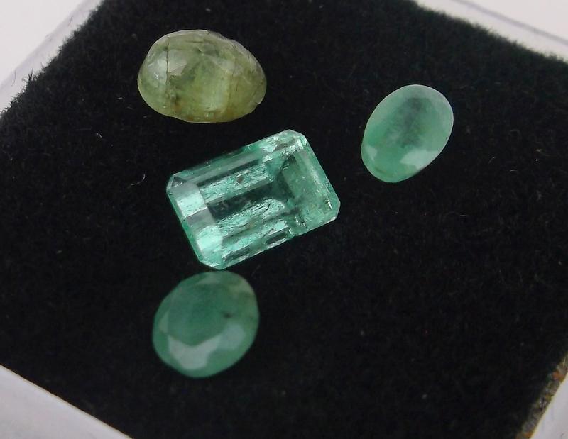 4 Stunning Genuine Emerald Gemstones (1 of 2)