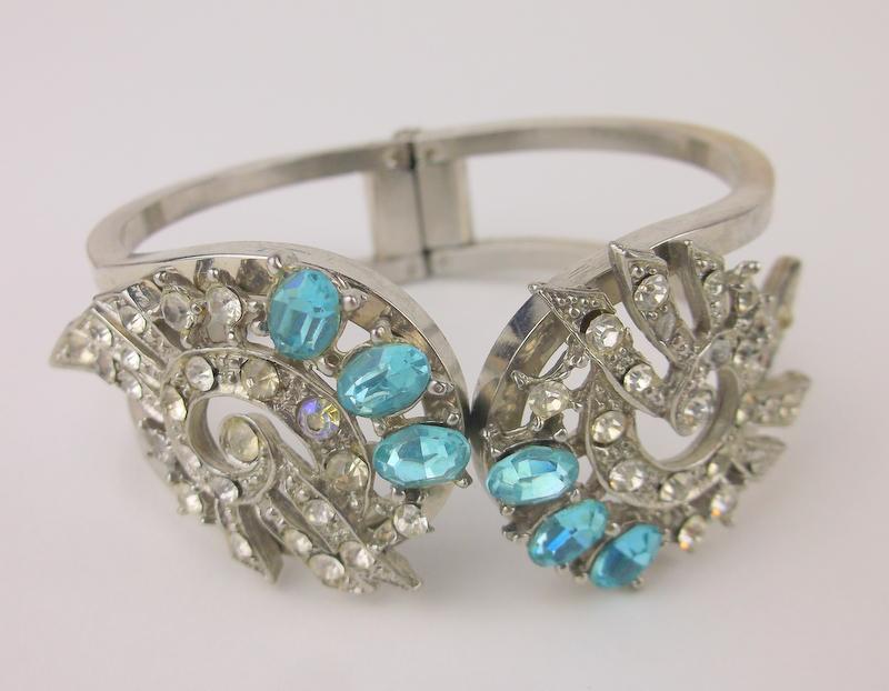 Stunning Antique 1940s Rhinestone Brooch (1 of 4)