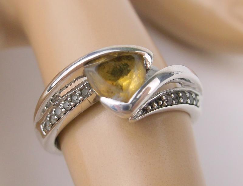 Gorgeous Sterling Silver Citrine Topaz Ring 5 (1 of 1)