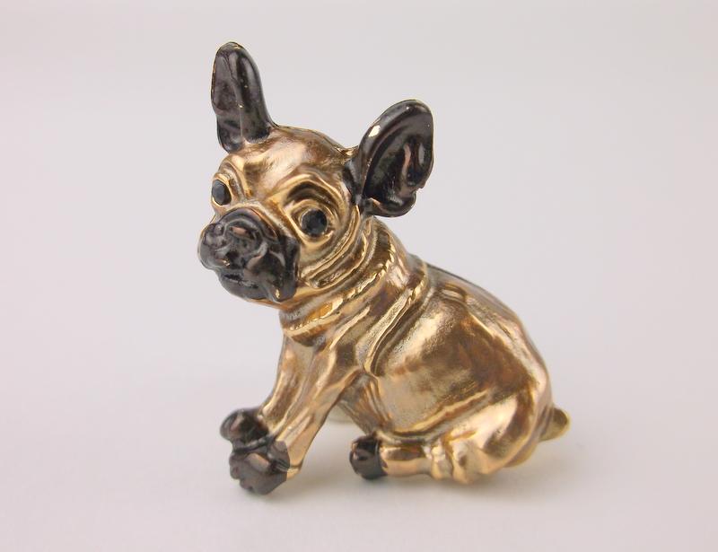Stunning Enameled Rhinestone Dog Brooch (1 of 1)