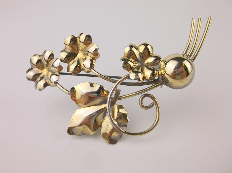 Gorgeous Large Antique 1950s Sterling Silver Brooch (1 of 3)
