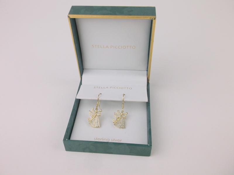 New Gold Over Sterling Silver Angel Earrings (1 of 2)