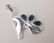 New Sterling Silver Blue Stone Horse Pendant