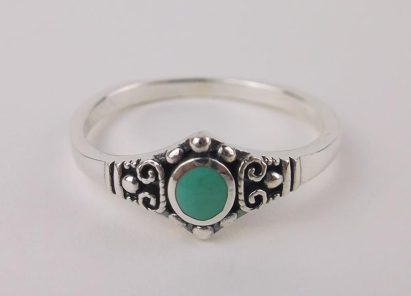 New Sterling Silver Turquoise Ring 9.5 Stackable: Solid Sterling Silver Guaranteed, in Brand New Never Worn Condition.