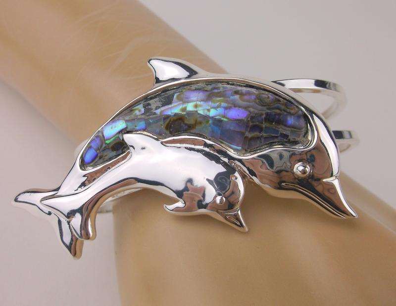 Stunning Abalone Dolphin Bracelet Large: Mint Condition, In Like New Condition, Perfect