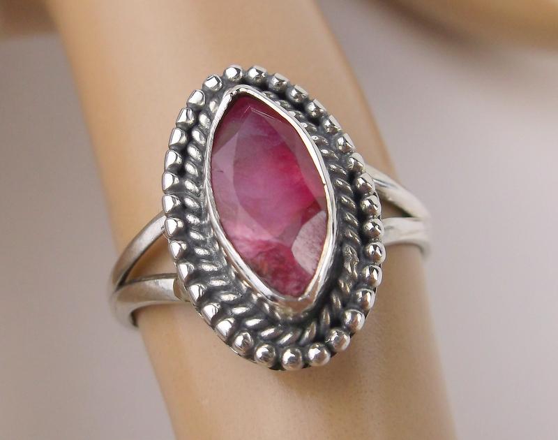 New Sterling Silver 1ct Ruby Ring Size 5 (1 of 1)