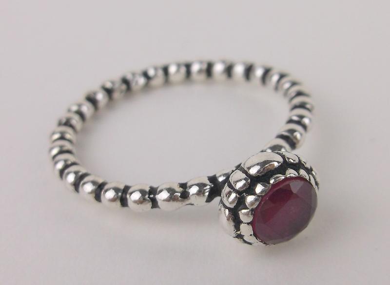 New Sterling Silver Ruby Ring Size 7.5 (1 of 1)