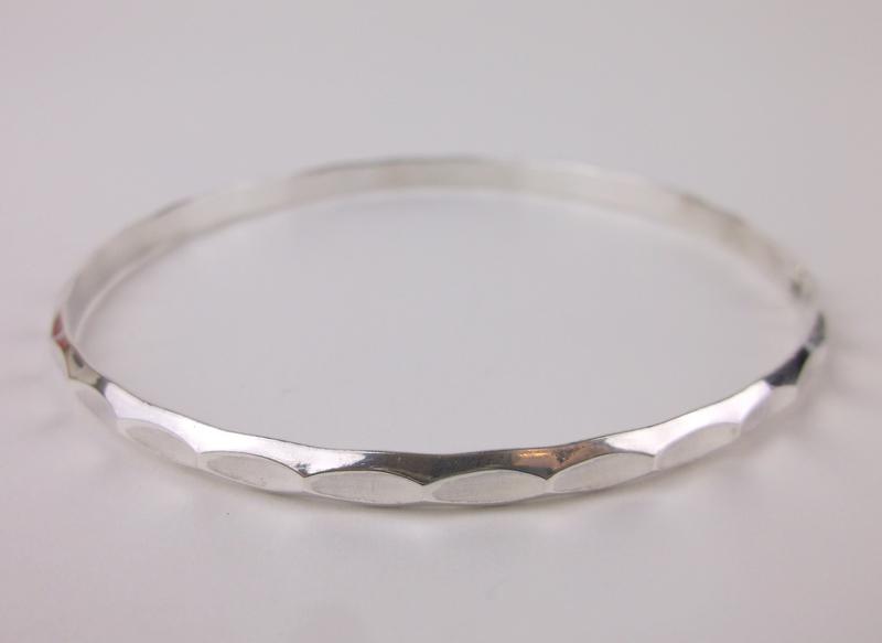 Stunning Antique Sterling Silver Bangle Bracelet (1 of 1)