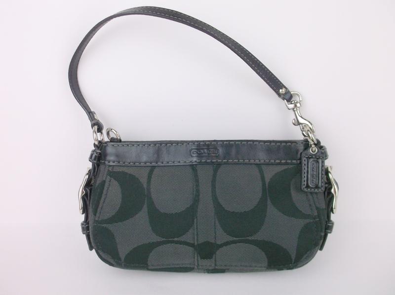 Small Coach Leather Canvas Clutch Handbag Purse (1 of 3)