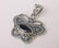 New Bali Sterling Silver Black Obsidian Pendant