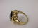 New Boxed Huge Sterling Silver Black Obsidian Ring 11 - 3