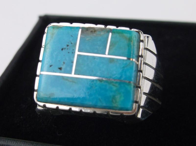 Huge Ray Jack Navajo Sterling Turquoise Ring 10 (1 of 3)