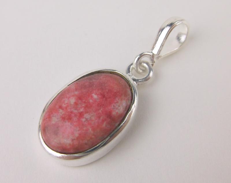New Sterling Silver Red Coral Pendant (1 of 1)