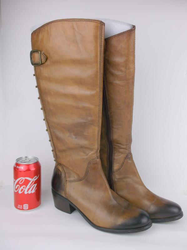 New Arturo Chiang Leather Boots Size 8.5 17": new condition