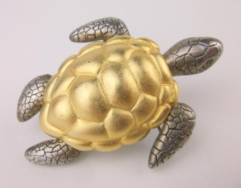 Gorgeous Vintage Danecraft Sea Turtle Brooch (1 of 2)