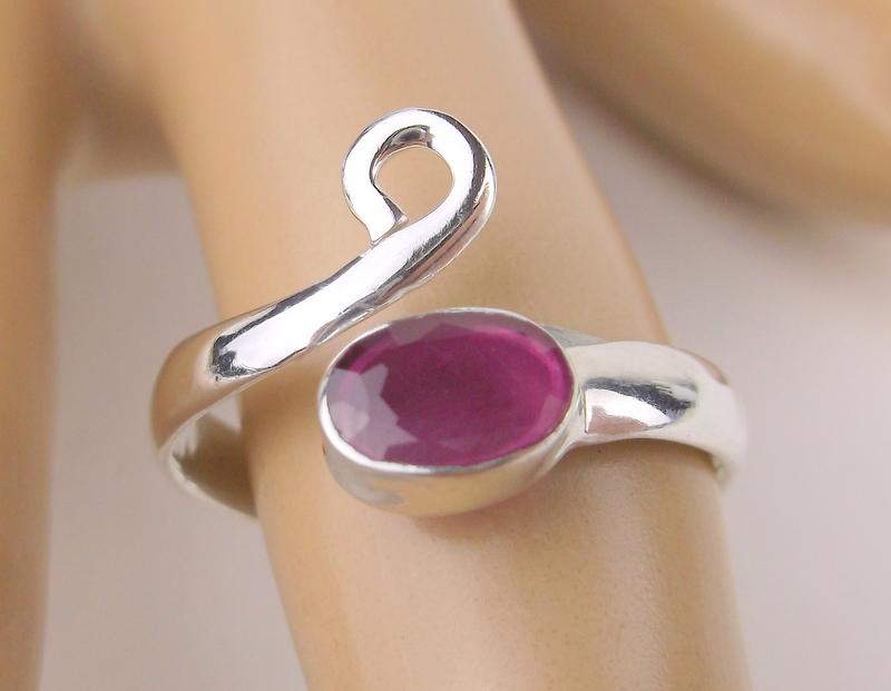New Sterling Silver Ruby Ring Size 7.5 (1 of 1)