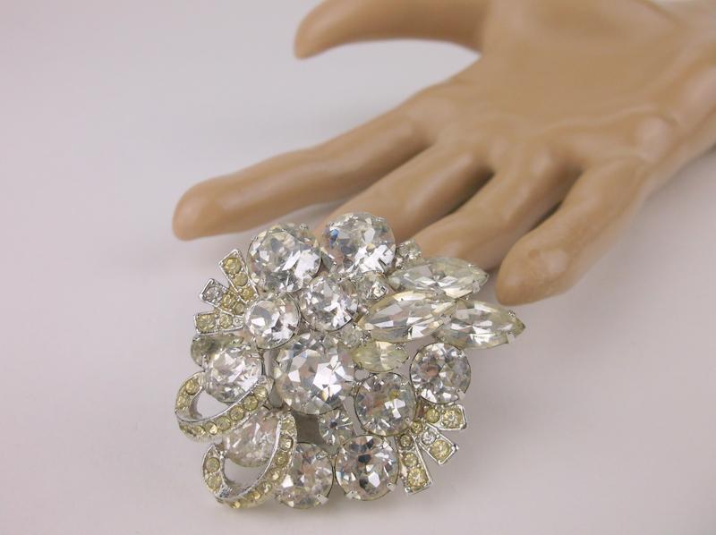 Stunning Antique Weiss Rhinestone Brooch Large (1 of 3)