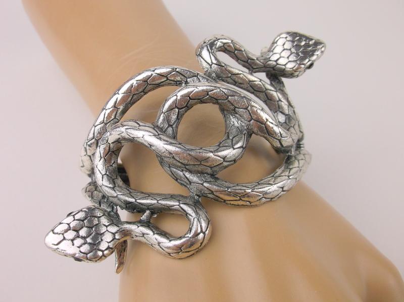 Stunning Huge Double Snake Bracelet (1 of 3)