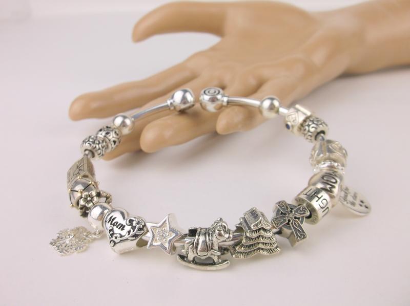 Stunning Heavy Loaded Sterling Silver Charm Bracelet (1 of 7)