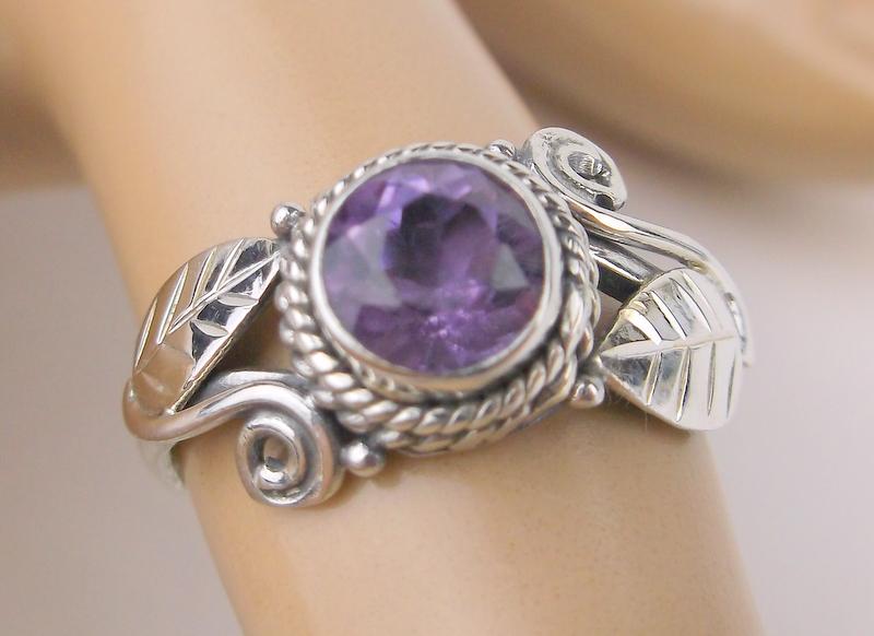 New Sterling Silver Amethyst Ring Size 7 (1 of 1)