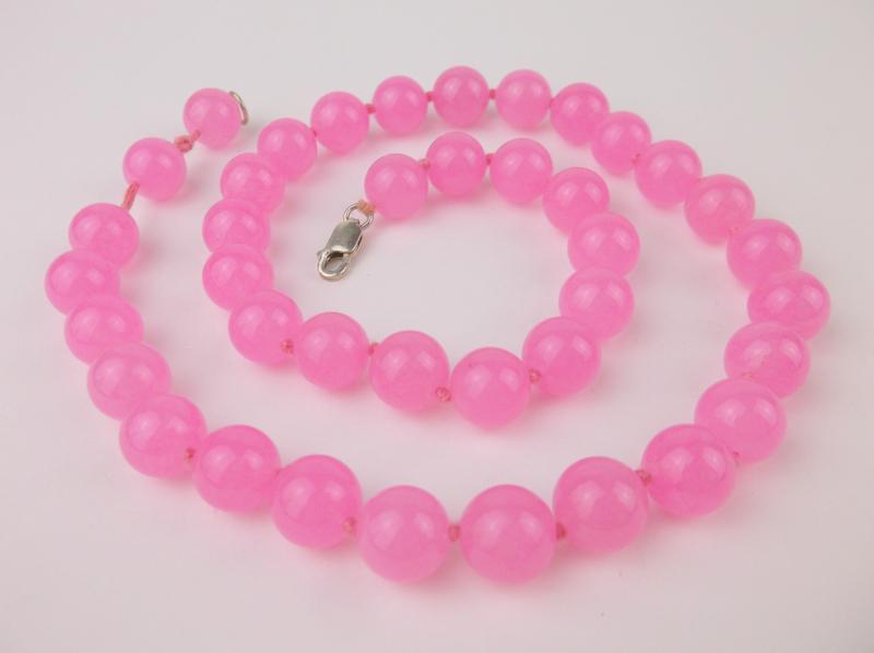 New Sterling Silver Rose Quartz Necklace 18" (1 of 1)