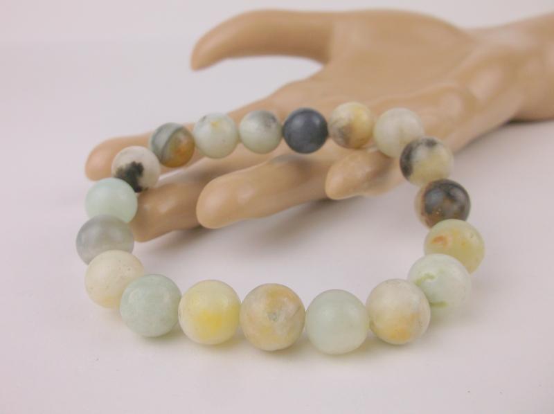 New Healing Genuine Gloss Amazonite Bracelet Large (1 of 1)