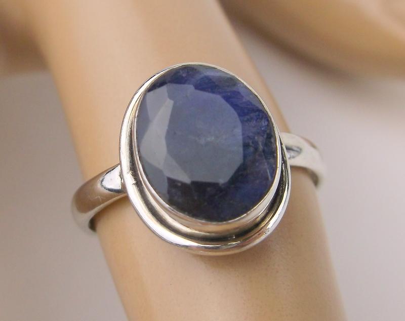 New Sterling Silver 2ct Sapphire Ring Size 6 (1 of 1)