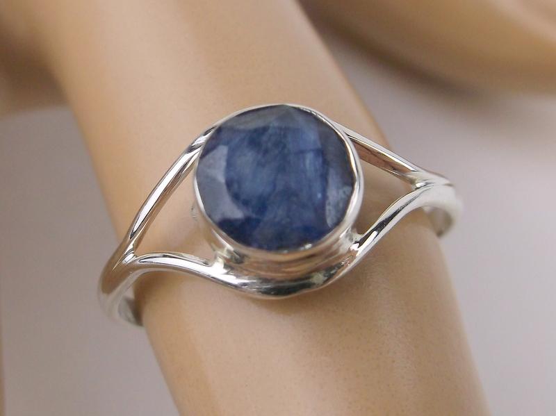 New Sterling Silver 1ct Sapphire Ring Size 7.5 (1 of 1)