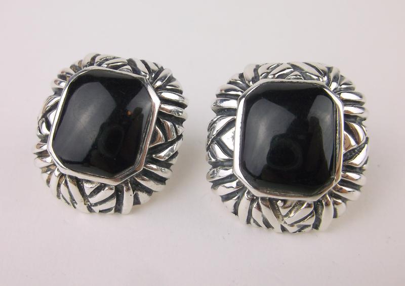 Stunning Sterling Silver Large Stud Earrings (1 of 2)