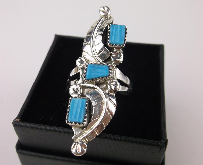 Zuni Amy Locaspino Sterling Silver Turquoise Ring 8 (1 of 2)