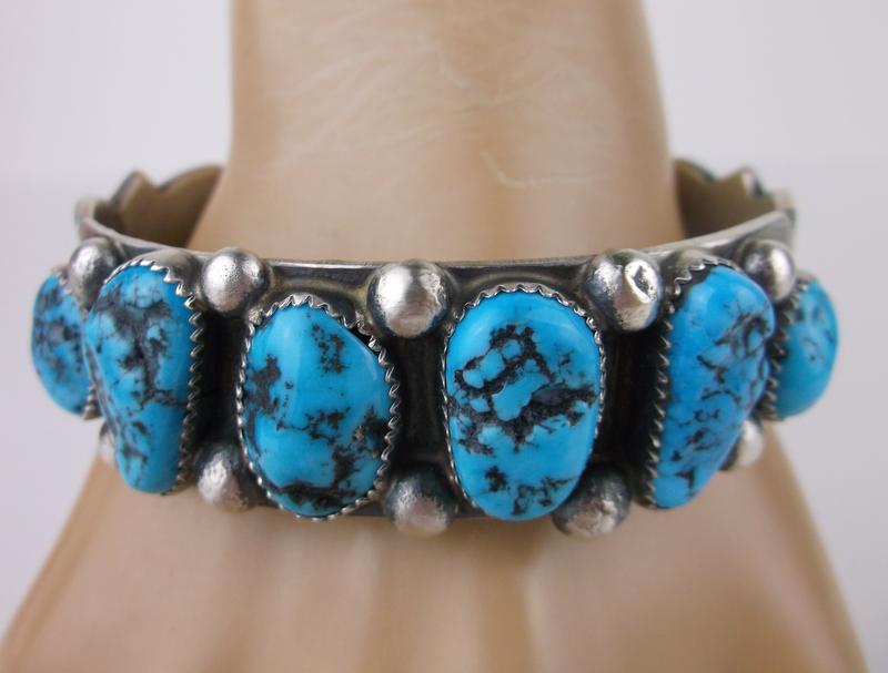 Huge Shawn Cayatino Navajo Sterling Cuff Bracelet (1 of 11)