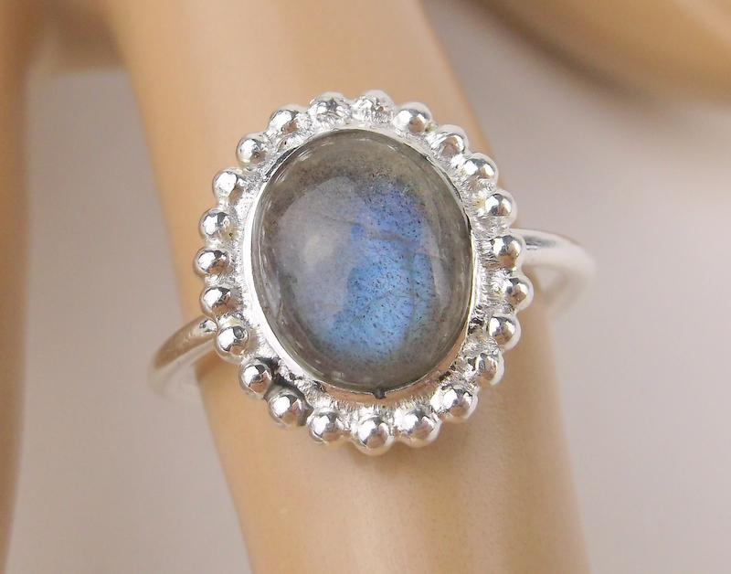 New Sterling Silver Labradorite Ring Size 7 (1 of 1)