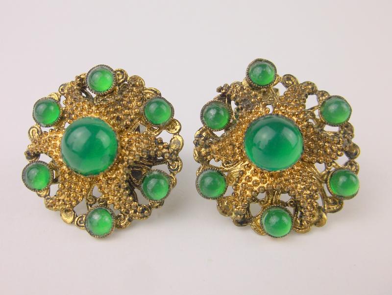 Stunning Antique 1940s Rhinestone Earrings (1 of 2)