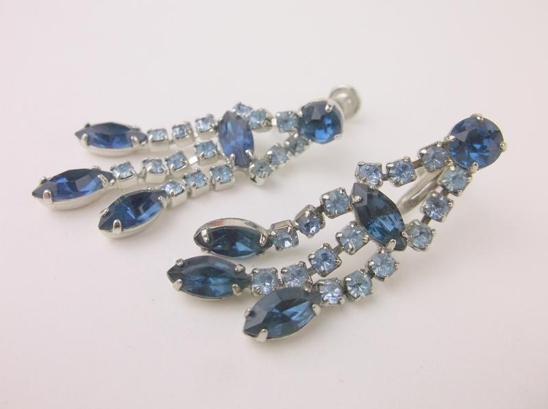 Stunning Antique Rhinestone Earrings (1 of 1)