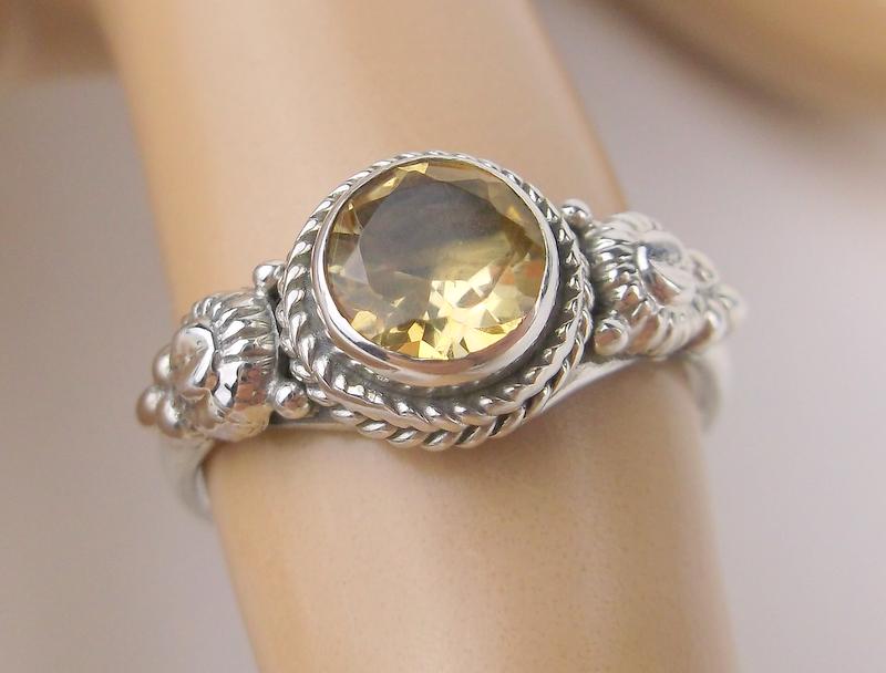 New Sterling Silver Citrine Ring Size 6 (1 of 1)