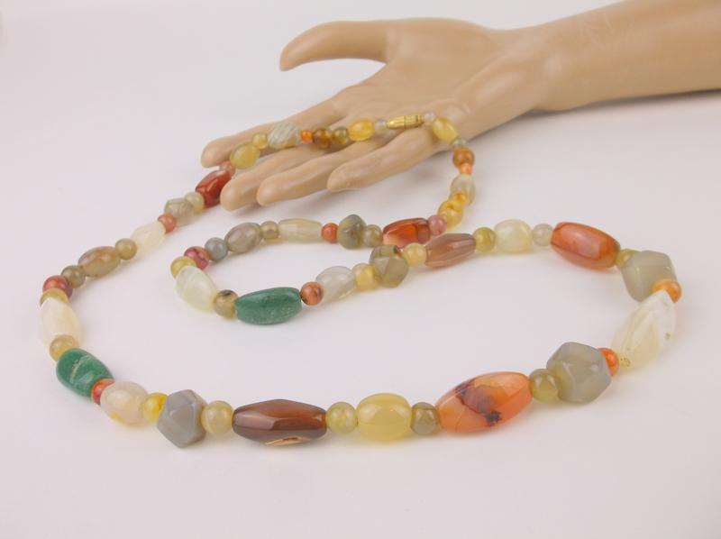 Stunning Healing Agate Calcite Necklace 30" (1 of 3)