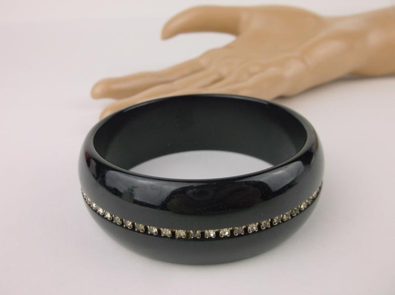 Stunning Antique Art Deco Rhinestone Bangle Bracelet (1 of 4)