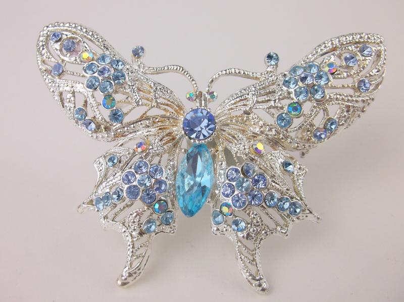 Stunning Large Vintage Rhinestone Butterfly Brooch (1 of 1)